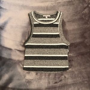 Charlotte Russe Knit Crop Sweater Tank-Top